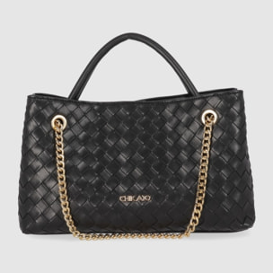 Bolso - Negro - Medida: 33 cm x 18 cm x 9 cm