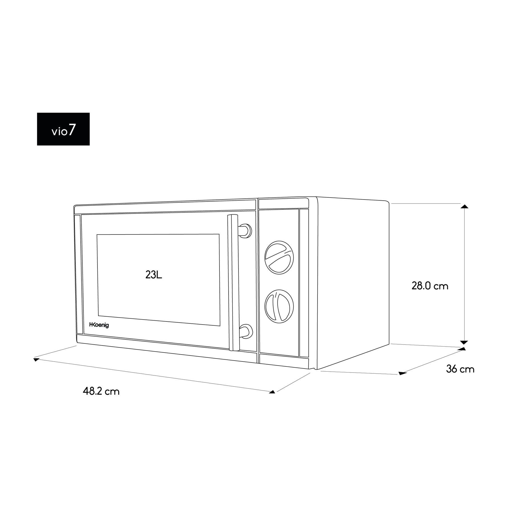 Microondas con Grill, 1000 W, 23 Litros, 9 Configuraciones.