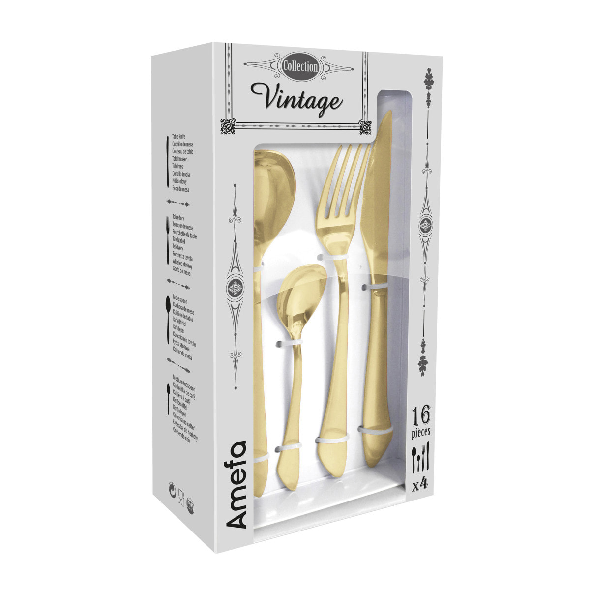 Intuition - Set di posate da 16 pezzi - Champagne