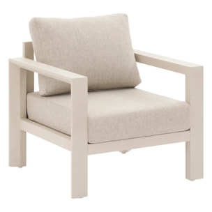 Fauteuil de salon de jardin "Évasion" argile polyester et aluminium