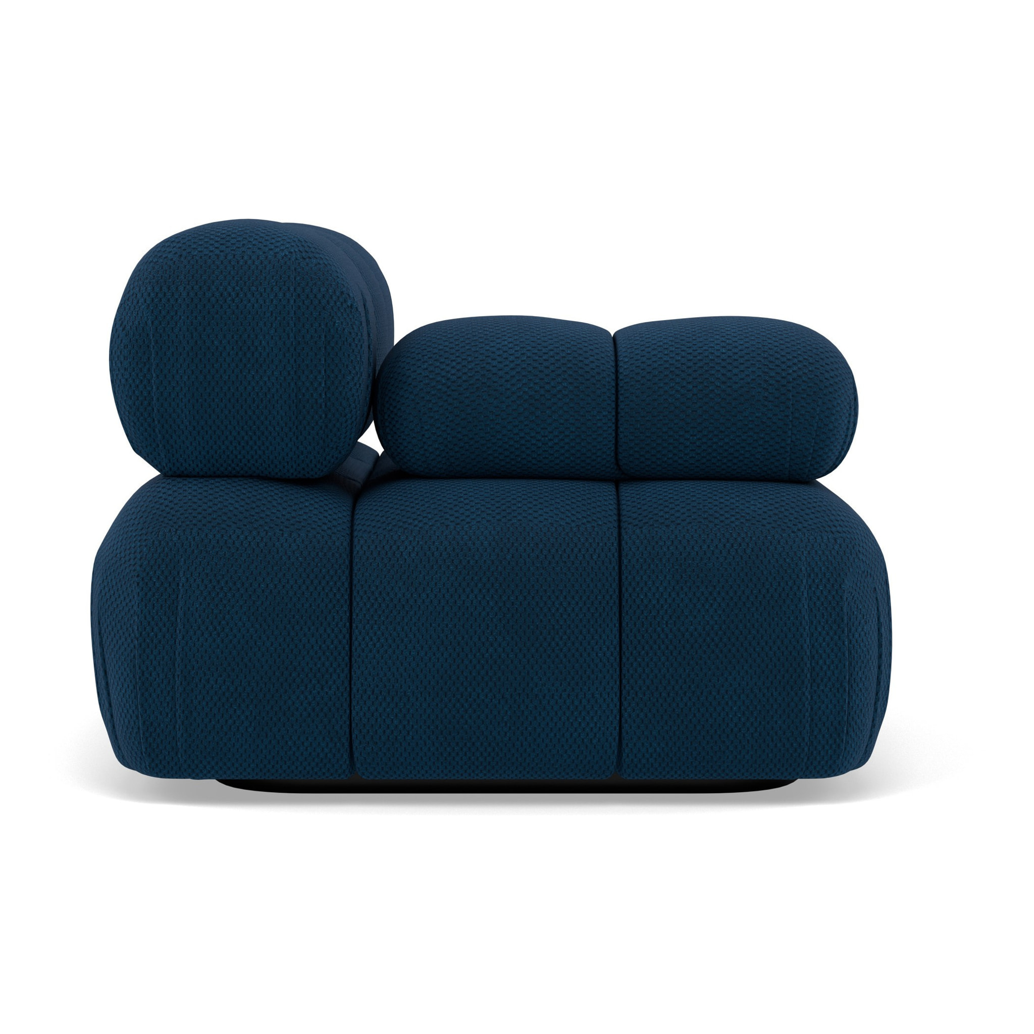 Ruby - module d'assise gauche en velours texturé - Bleu