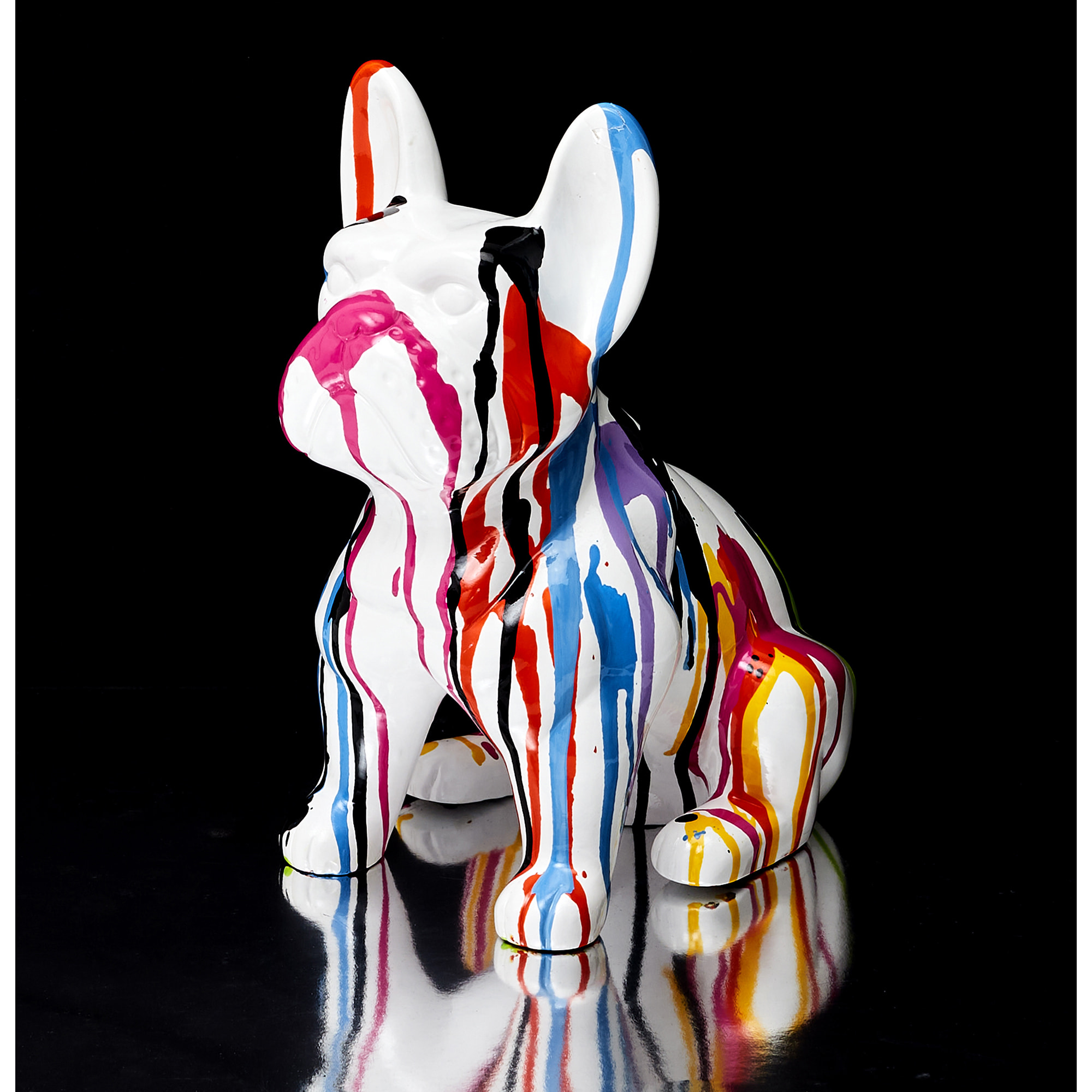 Bulldog Ceramique Coulures 30cm