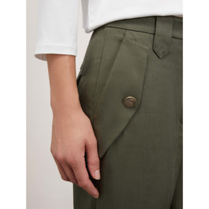 Motivi - Pantaloni regular con tasche - Verde