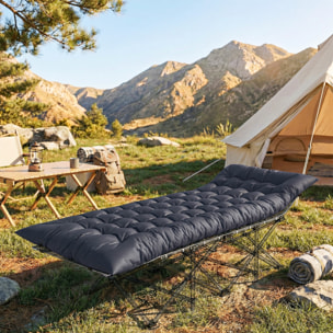 Esterilla de Camping Plegable, Colchoneta de Camping Portátil con Correas, Antideslizante, Grosor 8 cm, para Cama de Camping, Tienda, Viajes, Gris Oscuro