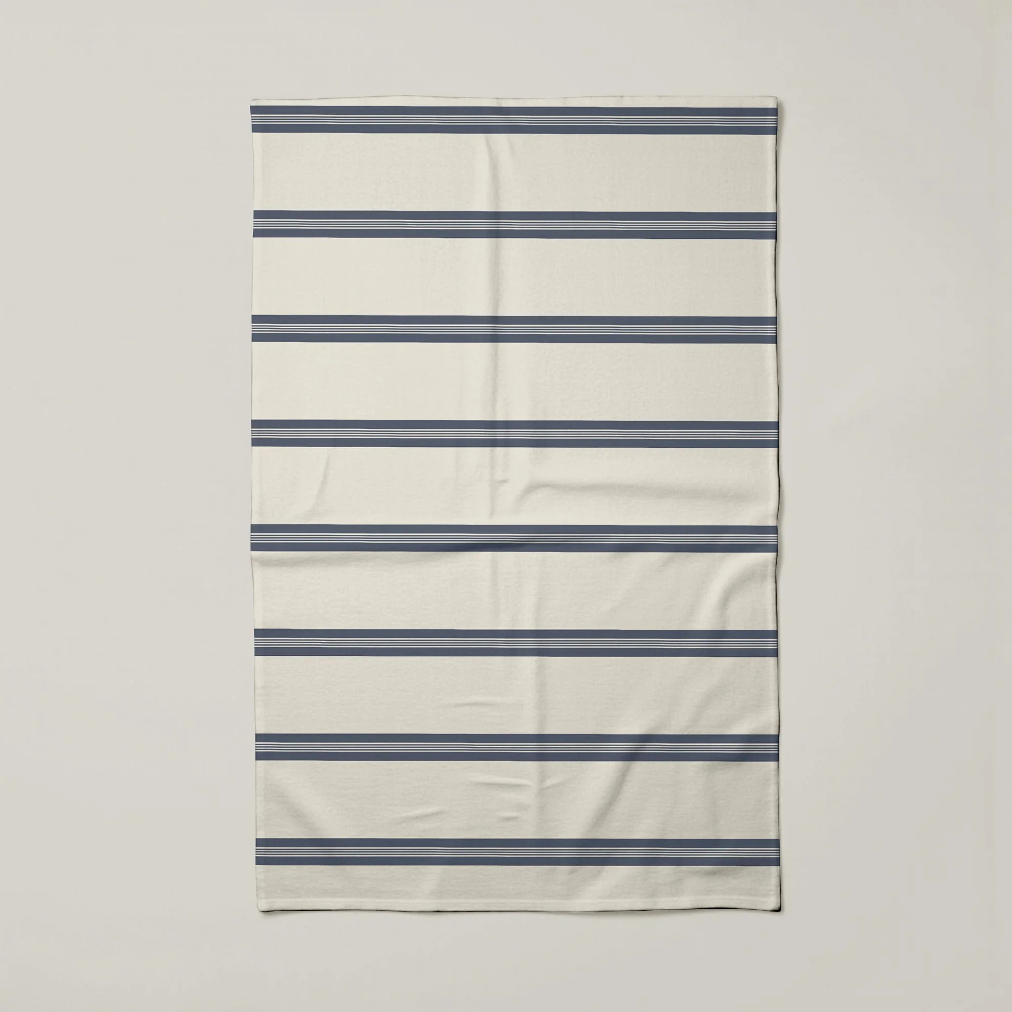 Lot de 2 torchons de cuisine 100% coton Nua Beige Bleu