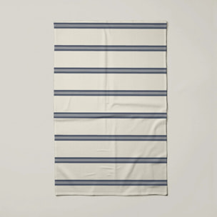 Lot de 2 torchons de cuisine 100% coton Nua Beige Bleu