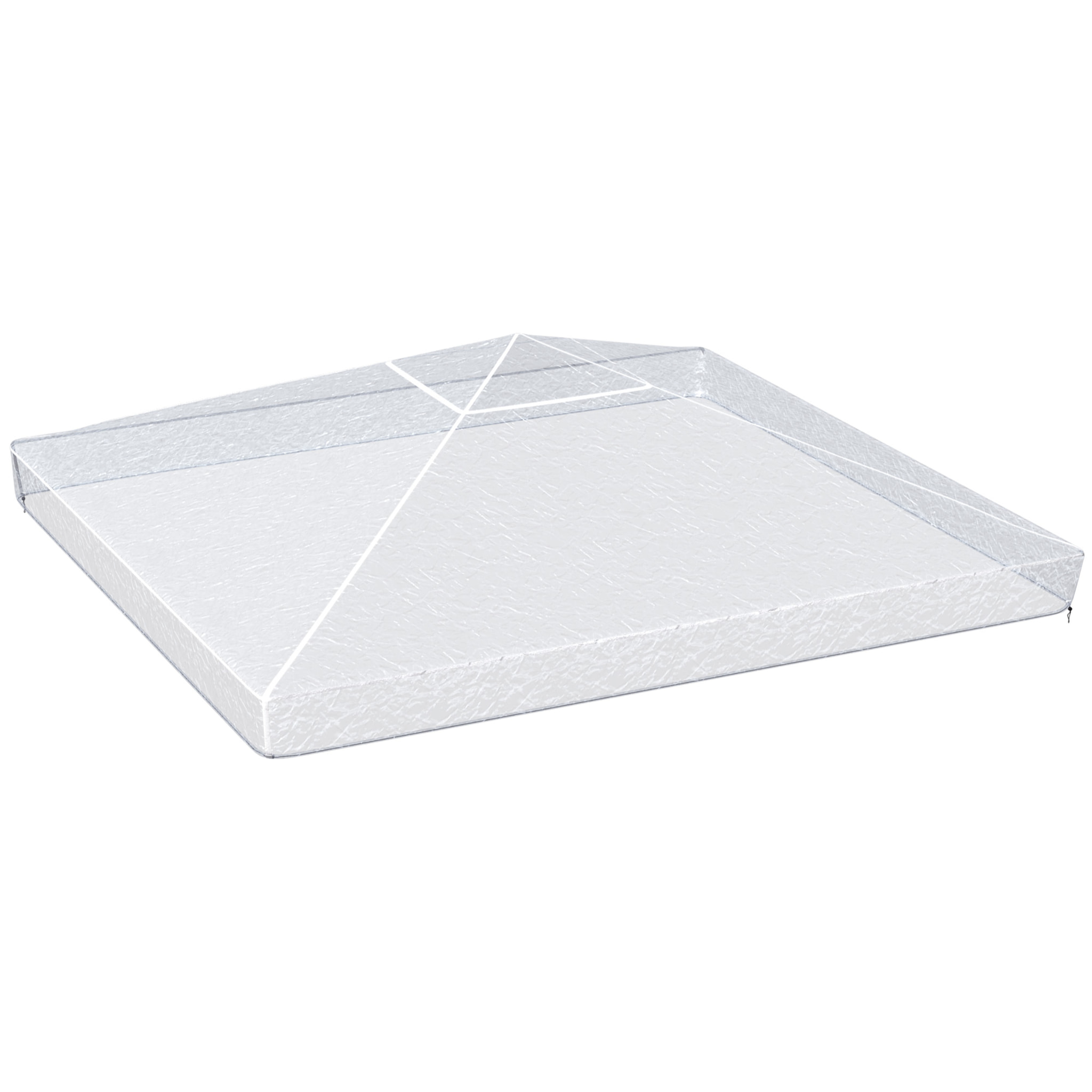 Cubierta Protectora para Gazebo 3x3 m Cubierta Impermeable para Pérgola Toldo Carpa Funda Protectora Protección contra la Intemperie Transparente