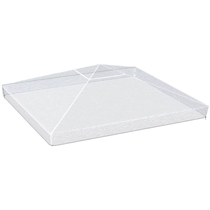 Cubierta Protectora para Gazebo 3x3 m Cubierta Impermeable para Pérgola Toldo Carpa Funda Protectora Protección contra la Intemperie Transparente