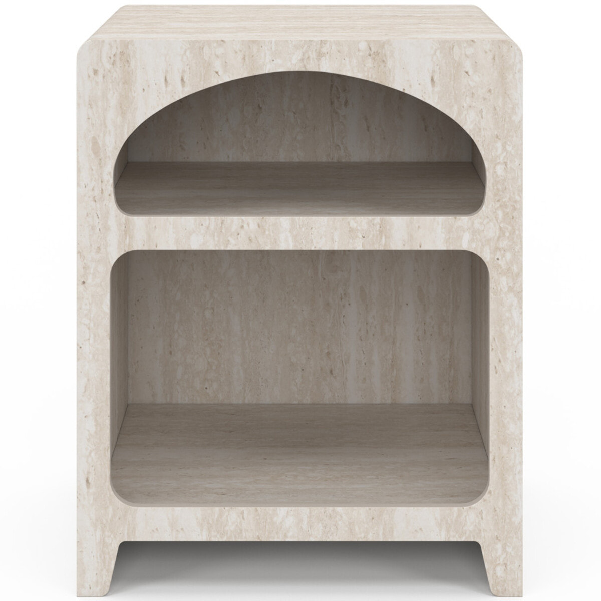 Tables de chevet Alyana organiques effet travertin - lot de 2