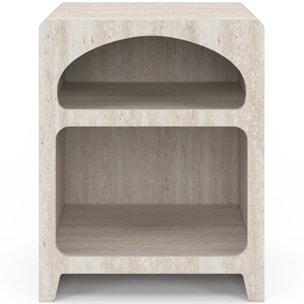 Tables de chevet Alyana organiques effet travertin - lot de 2