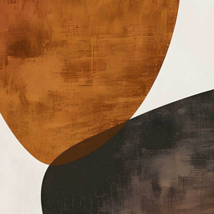 Affiche encadrée formes abstraites naturelles Affiche + cadre en métal - Noir