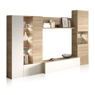 Salón Vinter Leds Blanco - Roble