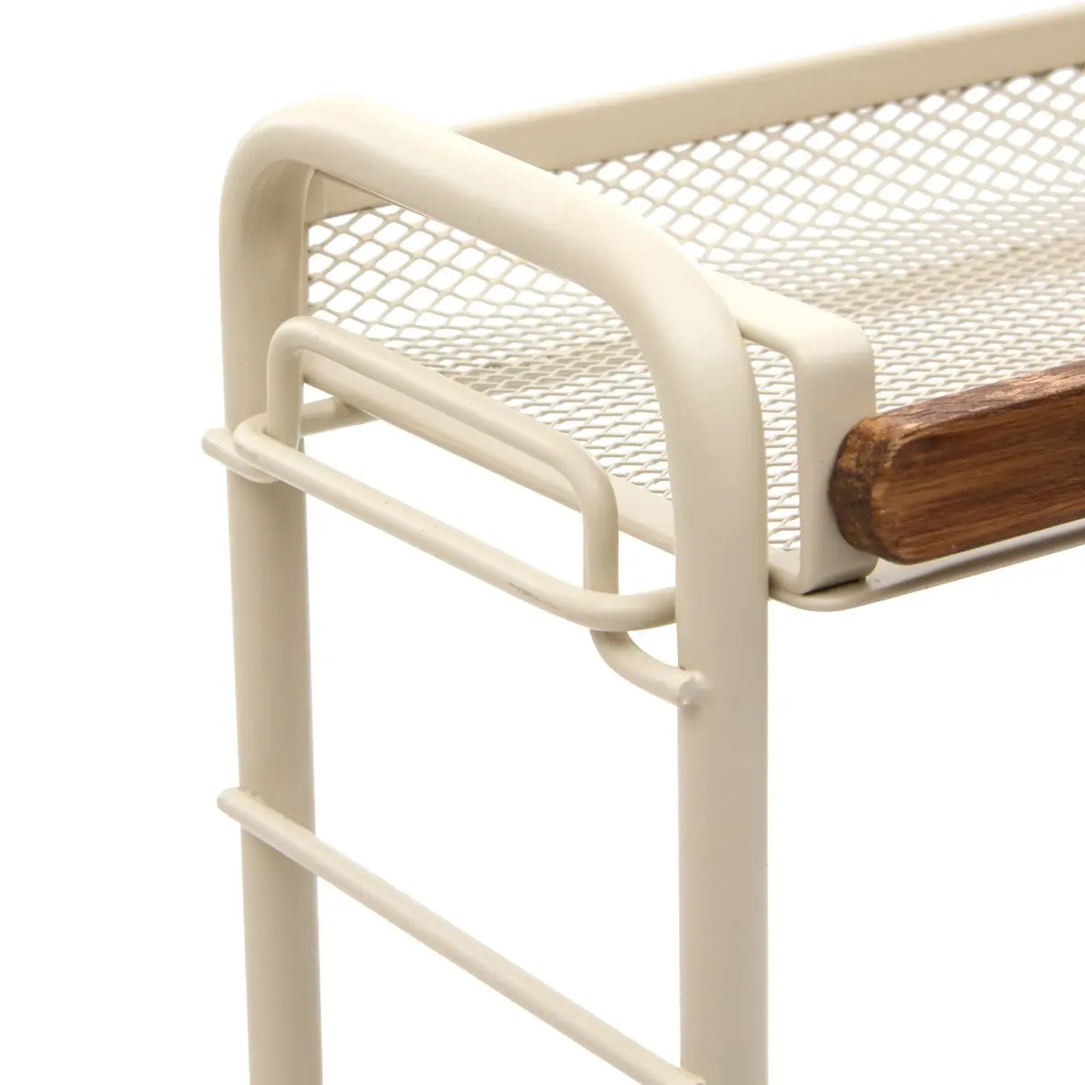 Étagère rectangulaire 2 niveaux Telma 21x33cm beige