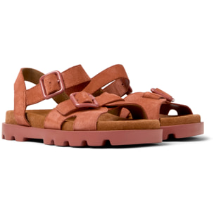 Sandali - CAMPER Brutus Sandal - Rosso - Pelle scamosciata
