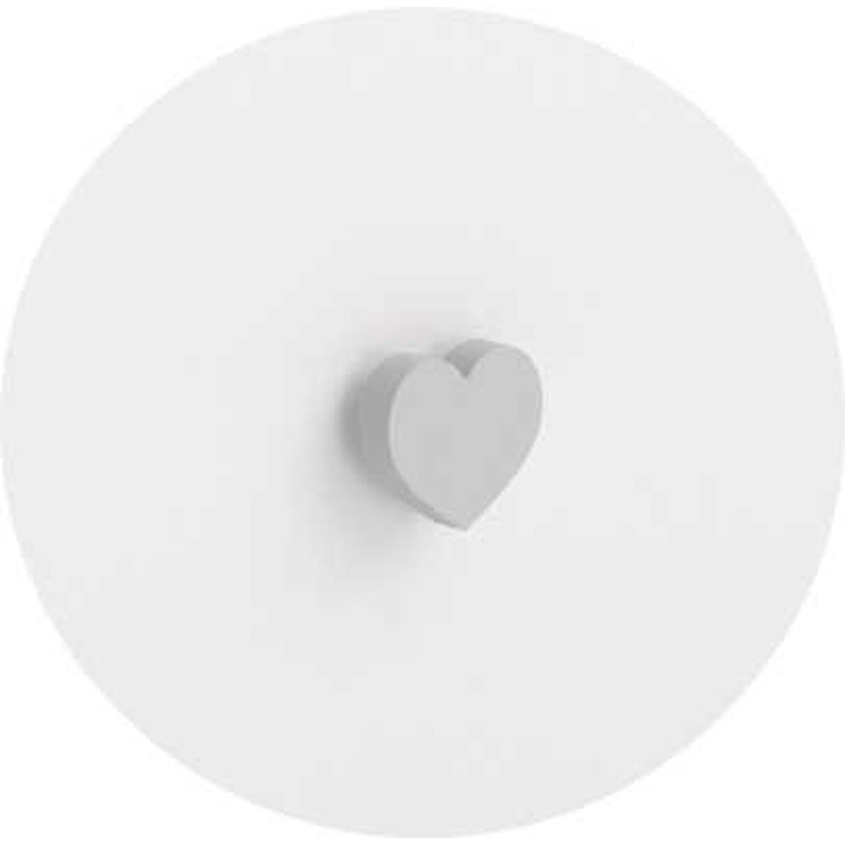Comodino per cameretta Emi bianco con pomello grigio