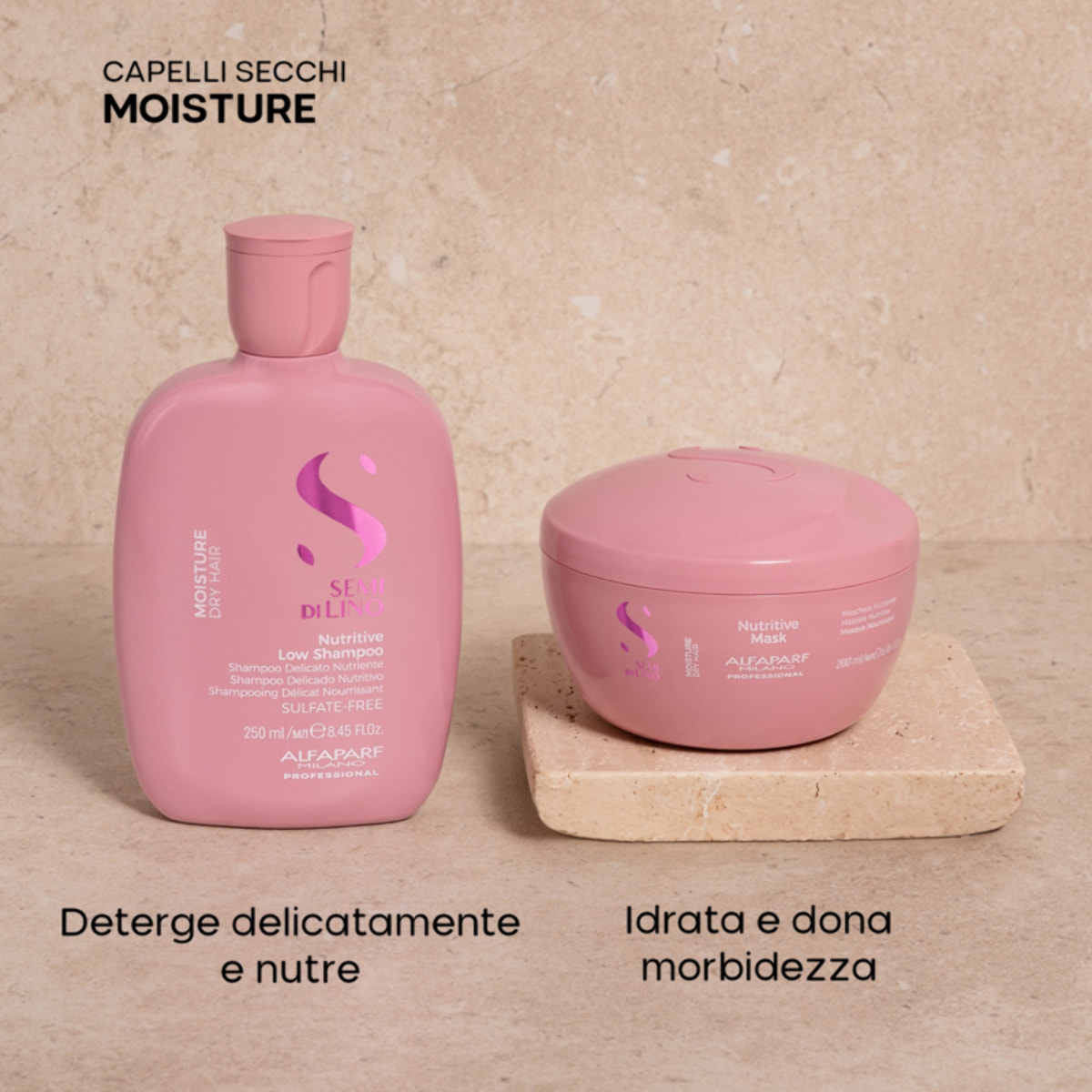 ALFAPARF MILANO Semi Di Lino Set Holiday Nutritive Shampoo 250ml + Mask 200ml