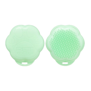 PET TEEZER Cat Grooming Brush Green