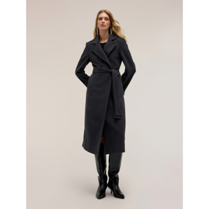 Motivi - Cappotto cinturato misto cashmere The Tailoring lab - Grigio