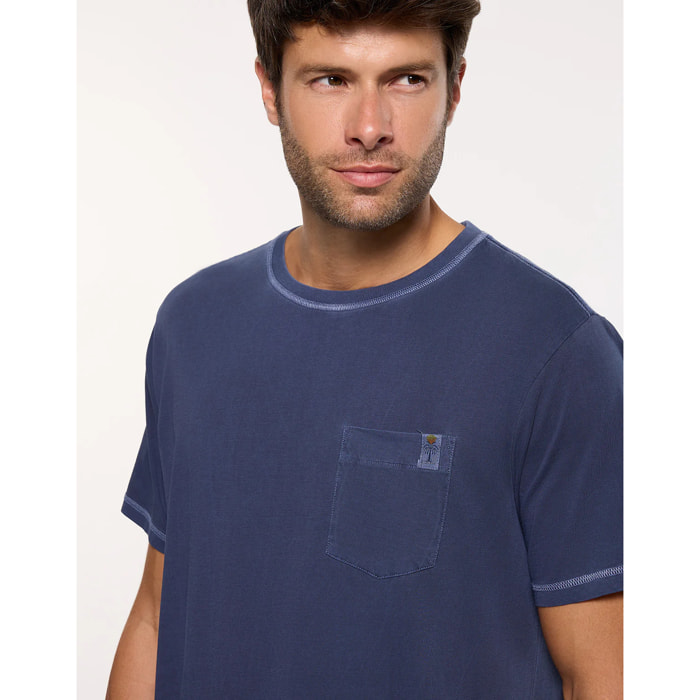 Camiseta Manga Corta Azul Marino - Gstin2