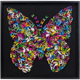 Tableau 3D Papillons 120x120cm Kare Design