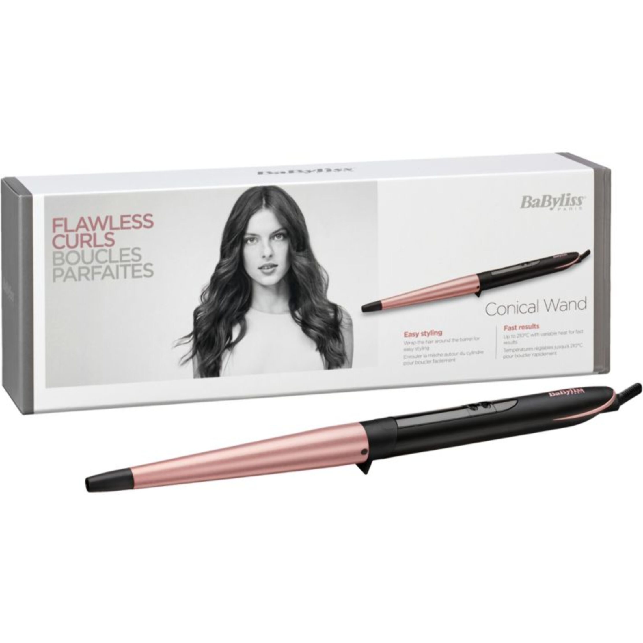 Fer à boucler BABYLISS Conical Wand C454E