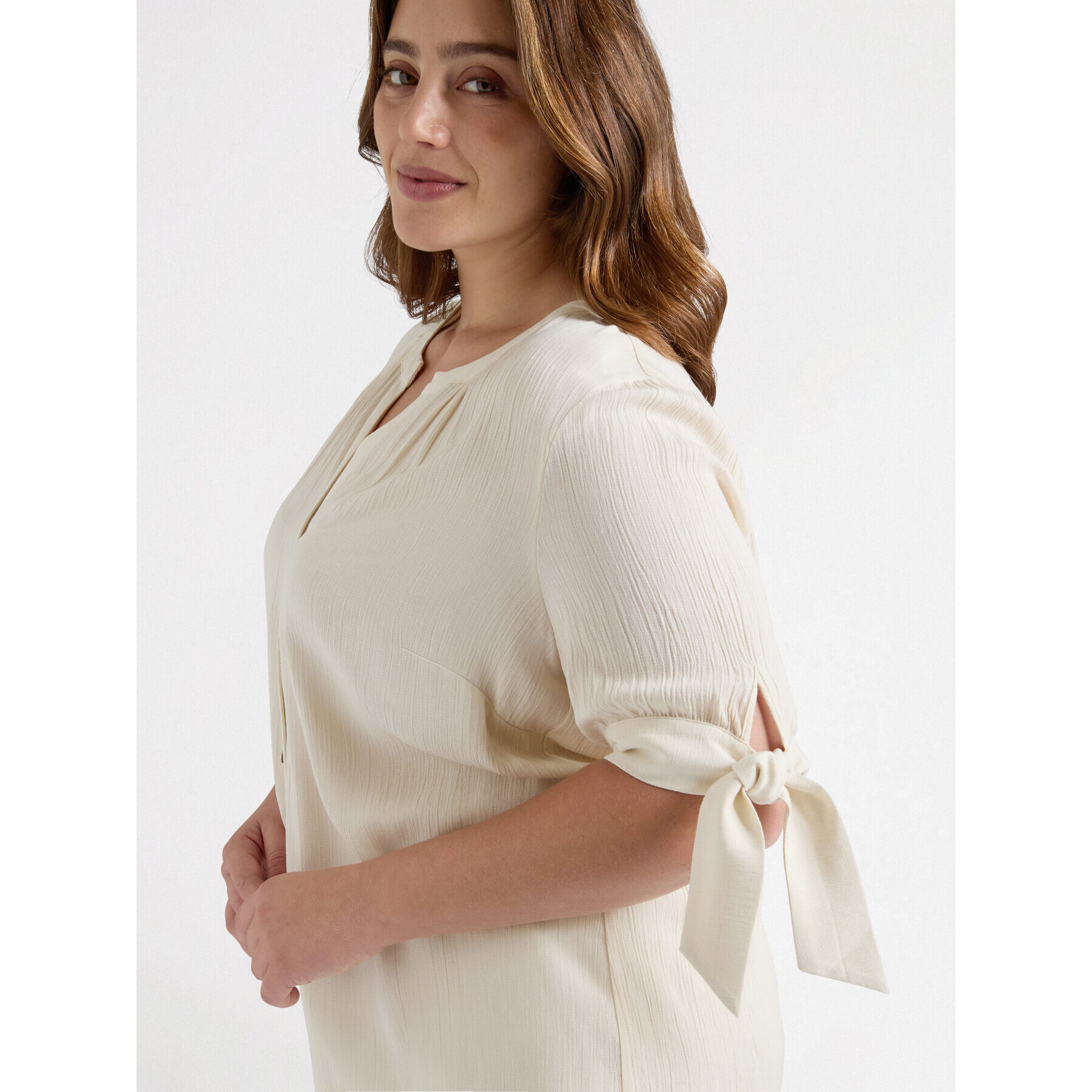 Fiorella Rubino - Camisa con nudos en las mangas - Blanco