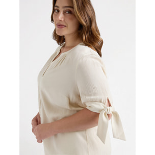 Fiorella Rubino - Camisa con nudos en las mangas - Blanco