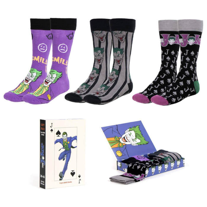 Pack de 3 calcetines diseño batman jocker