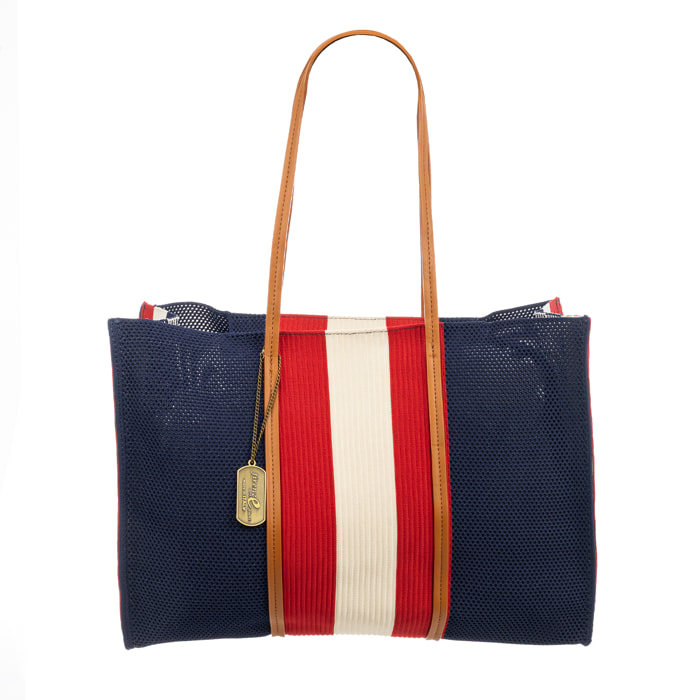 Borbore Bolso shopper Mujer. Fabricado en rafia sintética entrelazada.