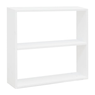 Étagère en bois massif ton blanc avec 1 étagère Hauteur: 74 Longueur: 80 Largeur: 20