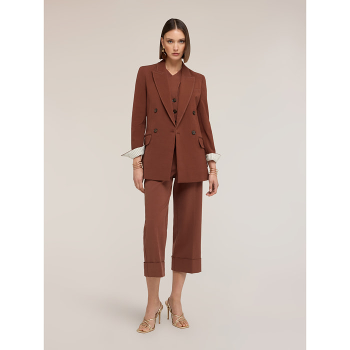 Motivi - Giacca con impunture The Tailoring Lab - Marrone