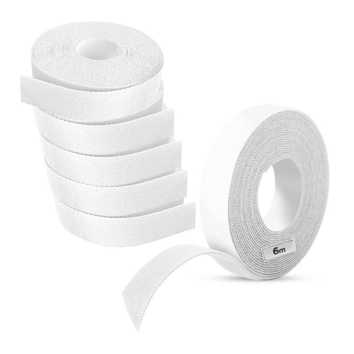 36m Velcro adesivo multiuso - 6 rotoli da 6m