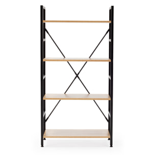 Estantería Virginia Roble/Negro 60cm