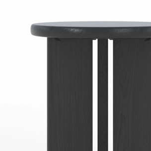 Table d'appoint ronde en bois noir D40 cm - Néa