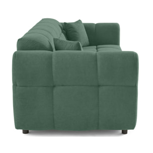 Ray - canapé droit 3 places en tissu texturé - Vert sauge