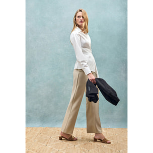 Camisa cruzada blanca megan con detalles Polo Club