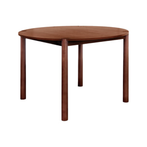 Table à manger ronde bois d'hévéa 4 places CLEMENCE