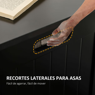 Baúl de Almacenaje para Dormitorio Banco de Almacenaje con Tapa Baúl de Almacenaje Versátil con Bisagra de Seguridad para Pasillo Salón 81x40x46 cm Negro