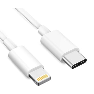 Cavo dati e ricarica da tipo C a Lightning a 8 pin (maschio). Ricarica rapida, 3 A, 20 W, 2 metri.