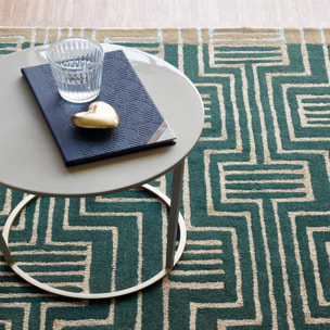 Tapis salon et chambre fait à la main en laine motif géométrique CIOL