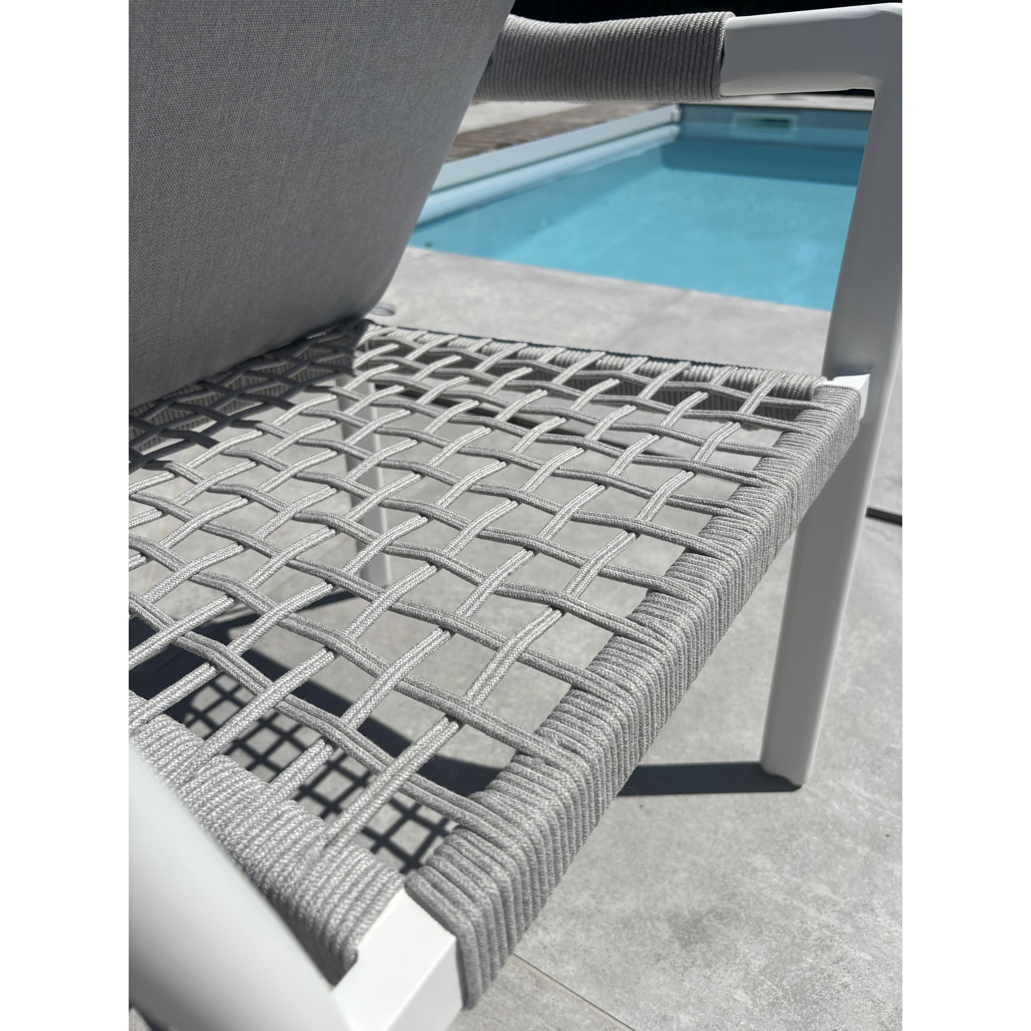 ABELLA - Lot de 2 fauteuils de jardin en aluminium