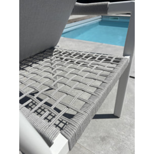 ABELLA - Lot de 2 fauteuils de jardin en aluminium