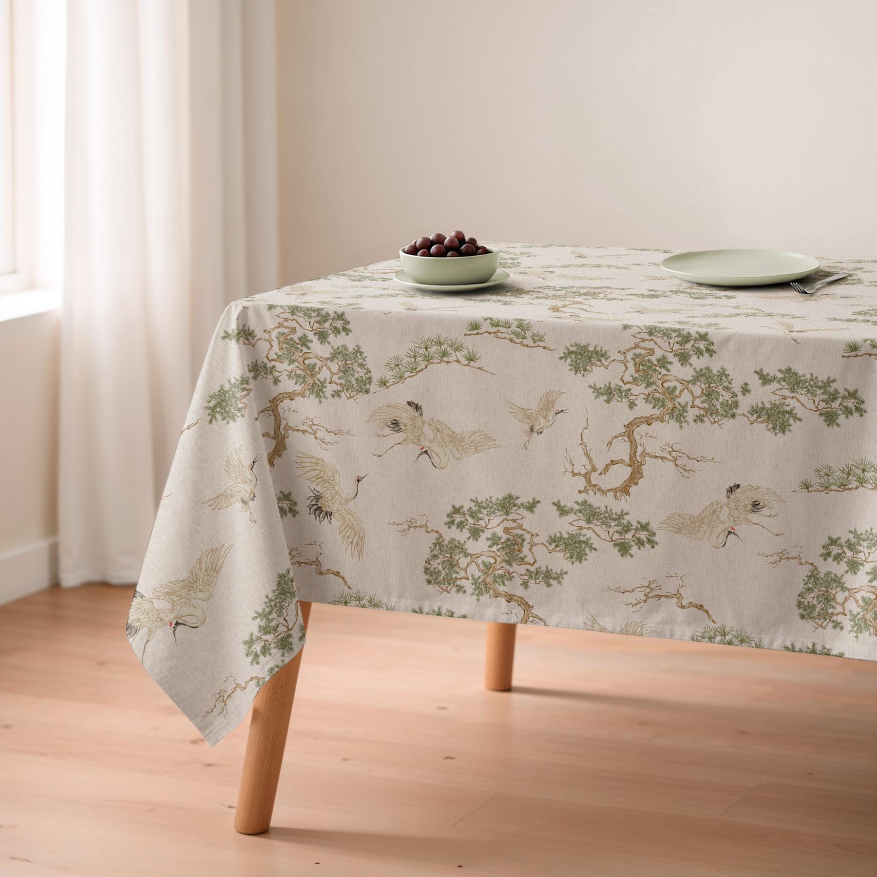 Nappe imprimée anti-taches VERT GARZA