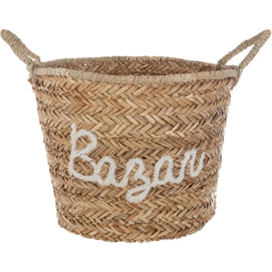 Panier en osier blanc D41cm