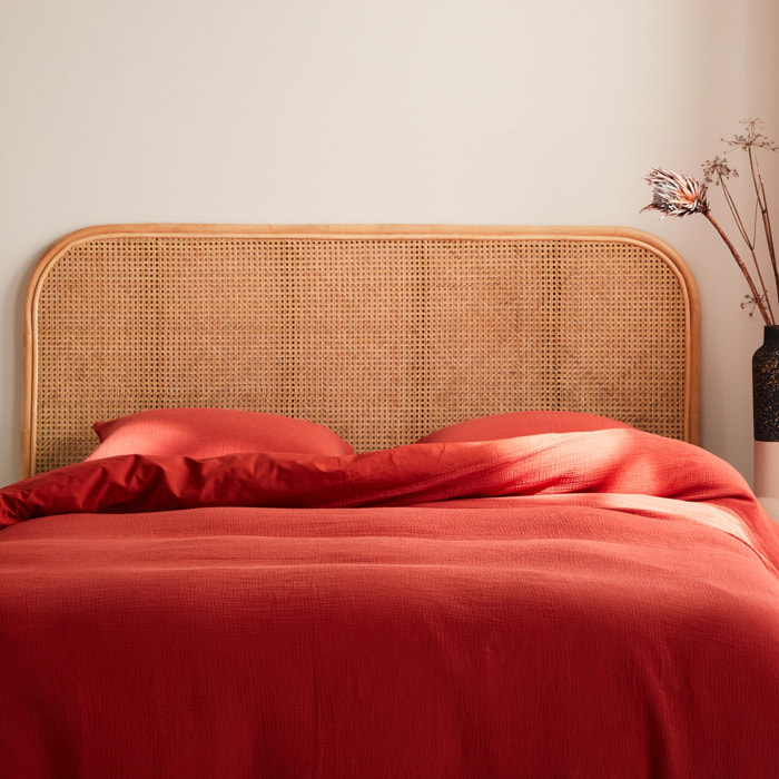 Tête de lit bohème rotin naturel et cannage SUMATRA