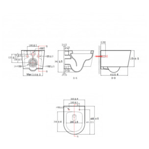 Pack WC bati-support Geberit + WC Swiss Aqua Technologies sans bride + abattant SoftClose + plaque noire (BLSATGEB7)