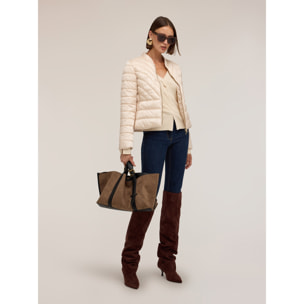 Motivi - Piumino lightweight corto con collo alto - Beige