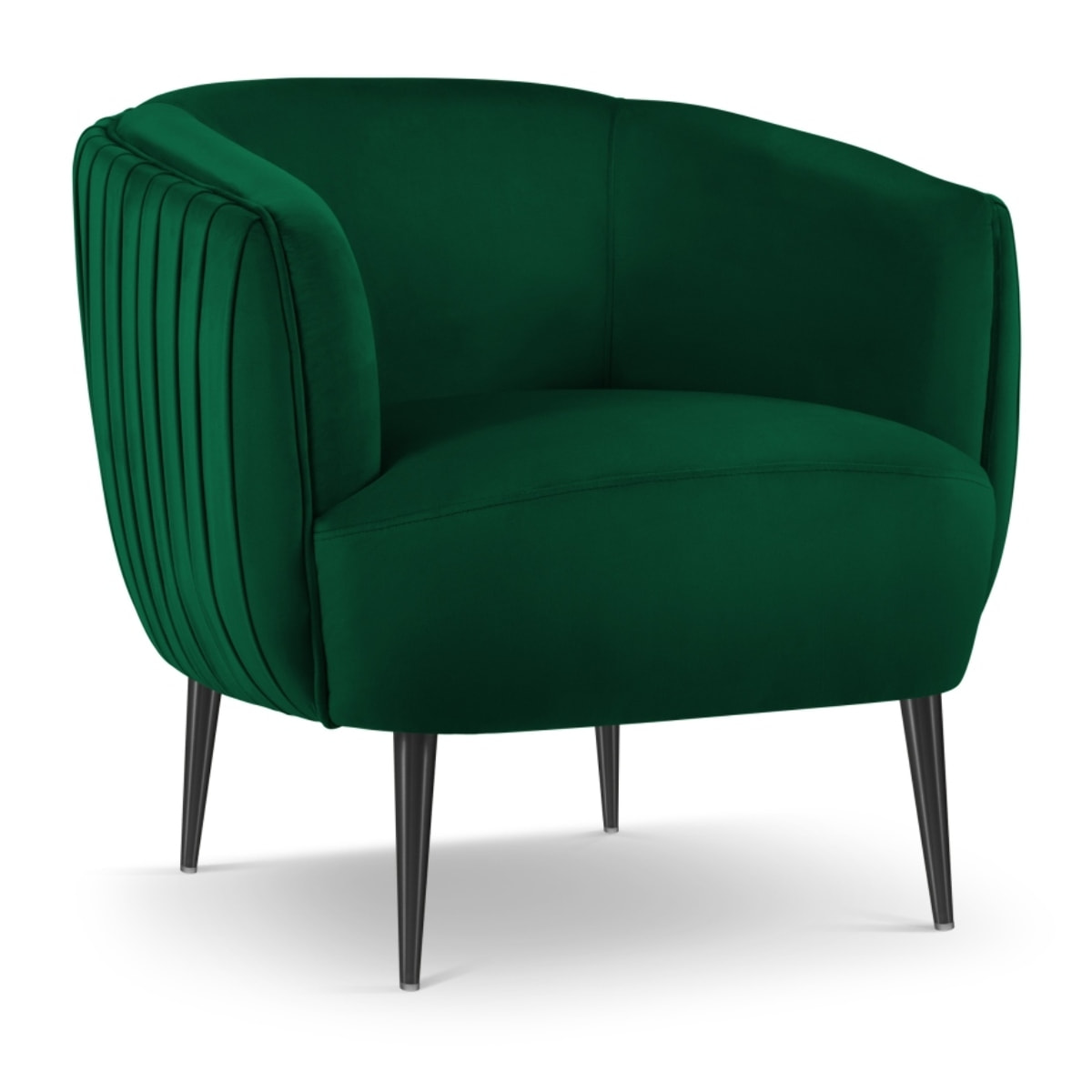 Fauteuil "Cyrille" en velours vert bouteille