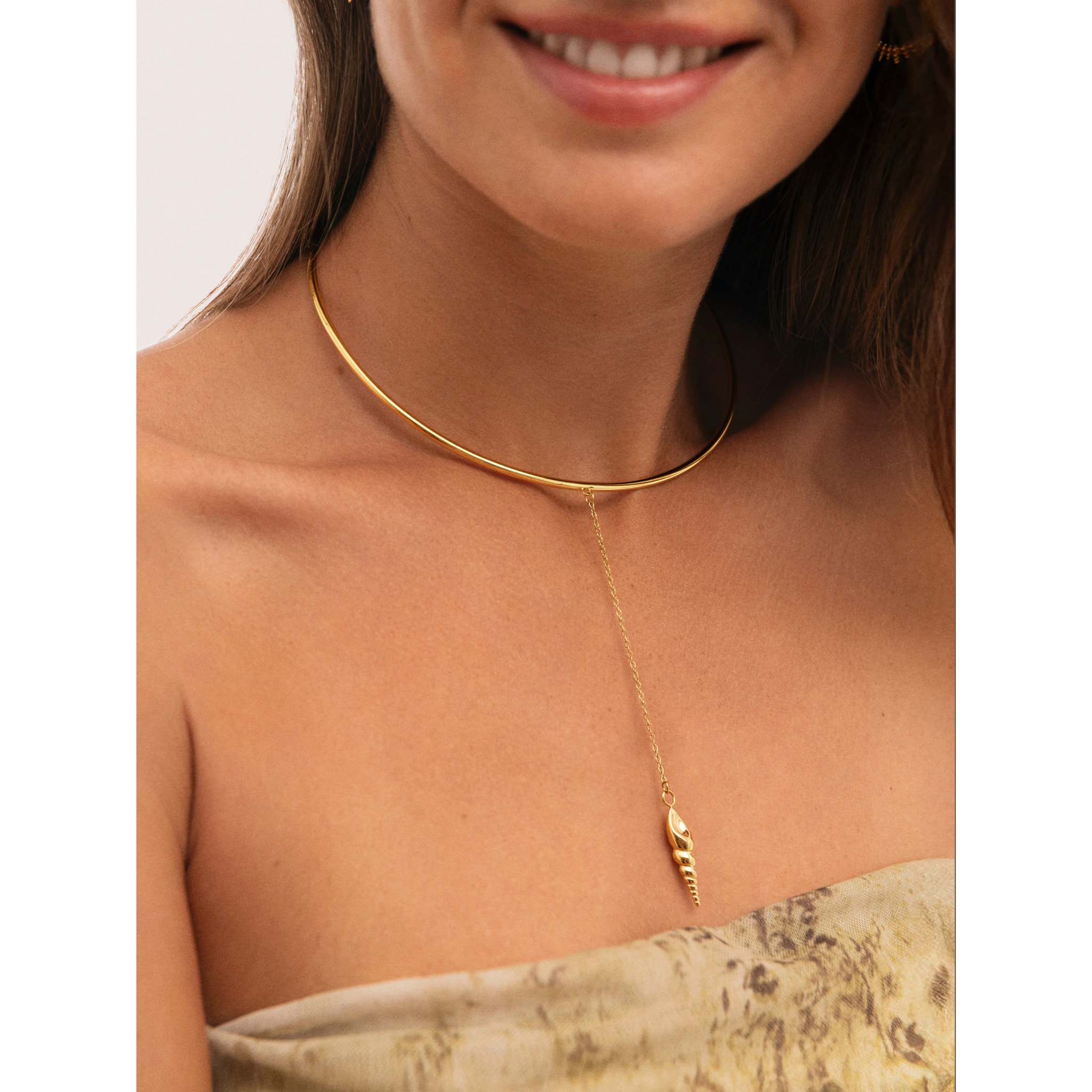 Collana Ítaca Acciao Placcato Oro