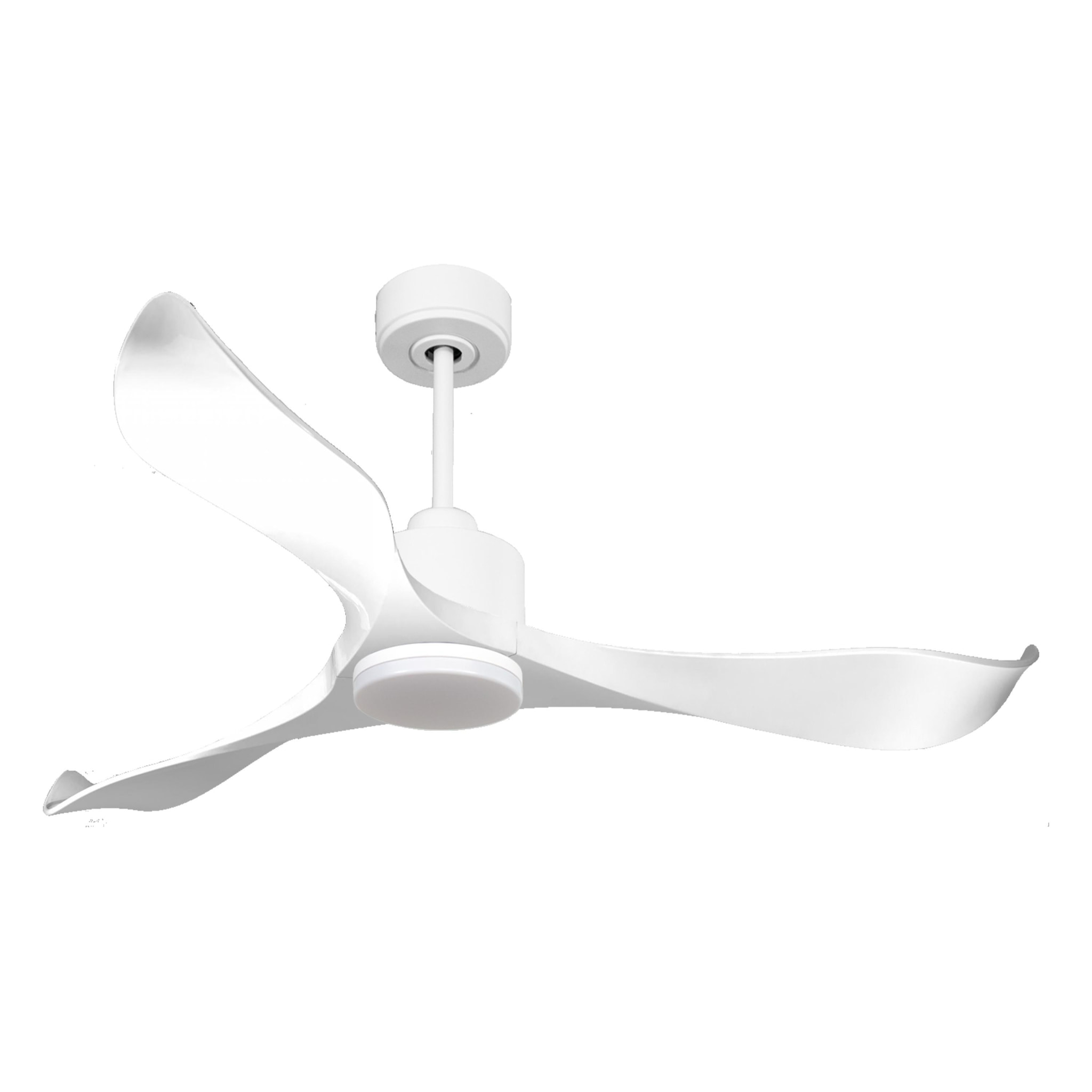 Ventilador de techo Reversible Termostato Dimable Wifi Motor DC Techos Inclinados Mando a Distancia Luz tres tonos Adaptador 2/3 Aspas Hypersilence Memoria VirginD132C03LED64932 PURLINE